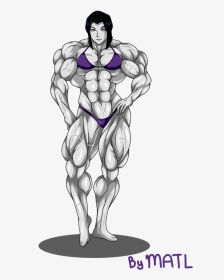 Drawing Abs Muscular Person Teen Titans Raven Muscle Hd Png