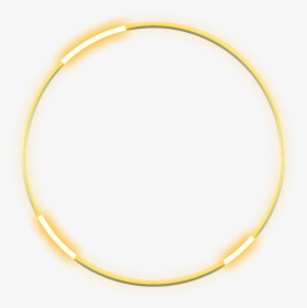#neon #round #yellow #freetoedit #circle #frame #border - Necklace, HD Png Download, Transparent PNG