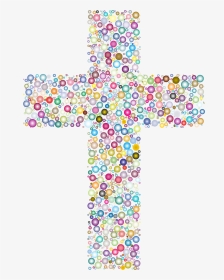 Colored Cross Clipart Png Image Transparent Library - Colourful Cross Clipart, Png Download, Transparent PNG