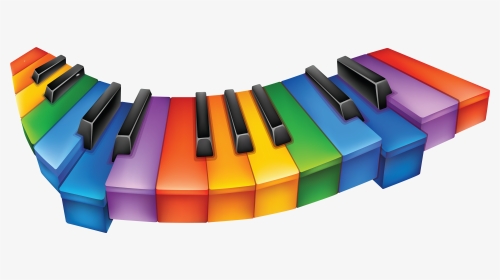Colorful Piano Keys Clipart, HD Png Download, Transparent PNG