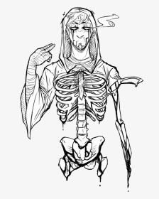 Digital Drawing Of A Skeleton, HD Png Download, Transparent PNG