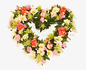 Flower Clipart Boho Jpg Stock Free Wreath Watercolor - Heart Oasis Funeral Arrangements, HD Png Download, Transparent PNG