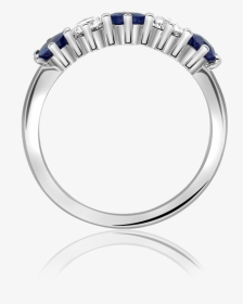 22440 Sapphire Diamond 5 Stone Eternity Ring - Engagement Ring, HD Png Download, Transparent PNG
