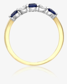21570 Sapphire Diamond 5 Stone Eternity Ring - Engagement Ring, HD Png Download, Transparent PNG