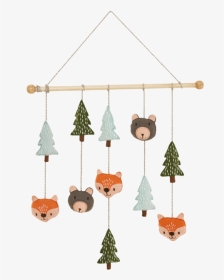 Felt Wall Hanging, Woodland Animals - Christmas Tree, HD Png Download, Transparent PNG