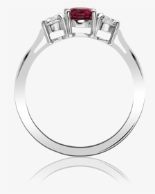 32240 Ruby Diamond Trinity Ring - Engagement Ring, HD Png Download, Transparent PNG