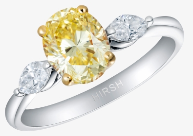 Trio Fancy Intense Yellow Diamond Ring - Pre-engagement Ring, HD Png Download, Transparent PNG