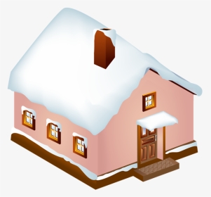 Winter Snowy House Png Clip Art Image Transparent Png - House, Png Download, Transparent PNG