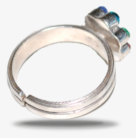 Sølvring Med Blomst I Chakrafarver - Engagement Ring, HD Png Download, Transparent PNG