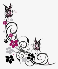 Flowers And Butterflies Vector, HD Png Download, Transparent PNG