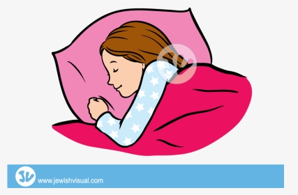Girl Sleeping - Girl Sleeping On The Bed Clipart, HD Png Download, Transparent PNG