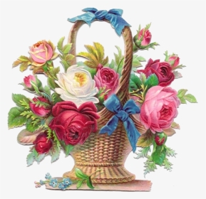 Flower Basket As A Drawing, HD Png Download, Transparent PNG