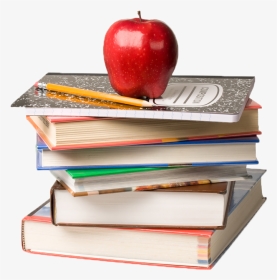 Apple And Books Transparent Background, HD Png Download, Transparent PNG