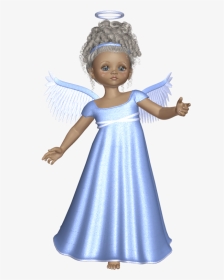 Cute 3d Angel With Sky Blue Dress Png Picture​ - Dress, Transparent Png, Transparent PNG