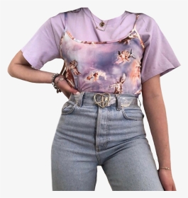 Cute Outfit Outfits Purple Angels Aesthetic Moodboard - Sagittarius As A Teen, HD Png Download, Transparent PNG