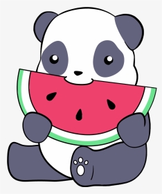 Drawing Tumblr Panda - Watermelon Panda, HD Png Download, Transparent PNG