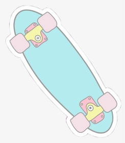 #tumblr #pennyboard #mint #rosa #sticker #skateboarding - Skateboard Tumblr Sticker, HD Png Download, Transparent PNG