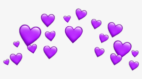 #hearts #heart #purple #snapchat #filter #crown #heartcrown - Blue Heart Emojis Transparent, HD Png Download, Transparent PNG