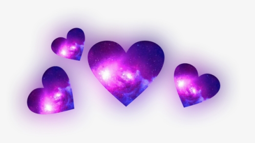 #hearts #galaxy #purple #purplegalaxy #heartscrown #lights - Heart, HD Png Download, Transparent PNG