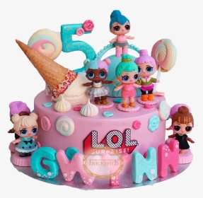 Торт Куклы Лол Мороженное T30085 - - Торт С Куклой Лол, HD Png Download, Transparent PNG