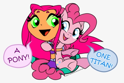 Png Royalty Free Artist Ravenevert Clothes - Starfire And Pinkie Pie, Transparent Png, Transparent PNG