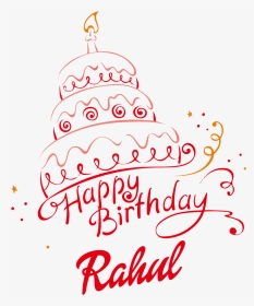 Rahul Happy Birthday Vector Cake Name Png - Elin, Transparent Png, Transparent PNG