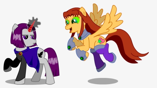 My Little Titans By Montecreations On Deviantart - Teen Titans Go Starfire Mlp, HD Png Download, Transparent PNG