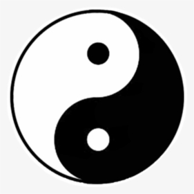 #yinyang #tumblr #stickers #blackandwhite #namaste - Chinese Sign Black And White, HD Png Download, Transparent PNG
