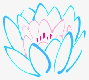 Lotus 3 Colour Blue - Lotus Flower Clip Art, HD Png Download, Transparent PNG