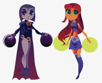 Starfire Drawing Easy Cute, HD Png Download, Transparent PNG