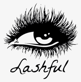 Lashful Eyelash Extensions - Eyelash Stencil, HD Png Download, Transparent PNG