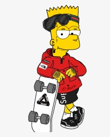 #bartsimpson #bad #elbarto #badvibes #supreme #simpsonssupreme - Dibujos De Bart Simpson, HD Png Download, Transparent PNG