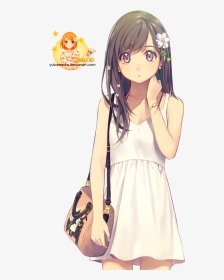 Long Hair Anime Girl Drawing, HD Png Download, Transparent PNG