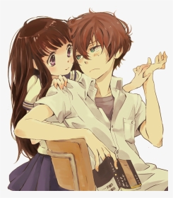 Anime, Hyouka, And Couple Image - Cute Anime Boy And Girl, HD Png Download, Transparent PNG