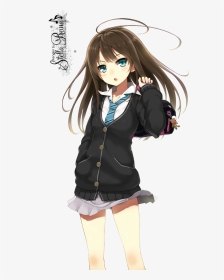 Anime Cool Girl Transparent Background, HD Png Download, Transparent PNG