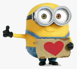#minions #cute#love - Minion Heart, HD Png Download, Transparent PNG