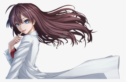 Anime Girl With Brown Hair And Blue Eyes, HD Png Download, Transparent PNG