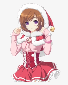Christmas Anime Girl Drawing, HD Png Download, Transparent PNG