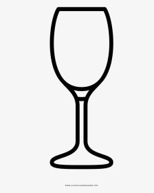 Dibujo De Copa De Vino Blanco Para Colorear - Champagne Stemware, HD Png Download, Transparent PNG