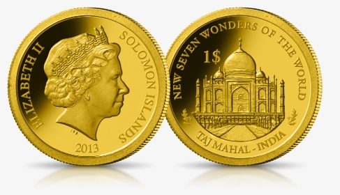 Kolekcja Złote Monety Nowe Siedem Cudów Świata Taj - Old Coins Of Gold India, HD Png Download, Transparent PNG