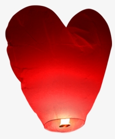 Red Heart Sky Lantern - Heart, HD Png Download, Transparent PNG