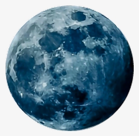 #moon #blue #aesthetic - Full Moon Close Up, HD Png Download, Transparent PNG