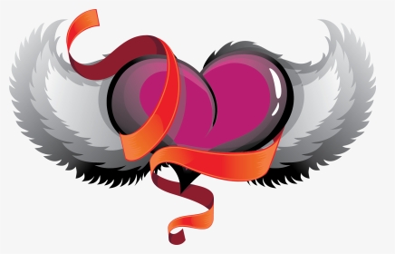 Design Heart With A Ribbon, HD Png Download, Transparent PNG