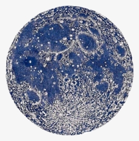 Transparent Spooky Moon Clipart - Vintage Blue Aesthetic Transparent, HD Png Download, Transparent PNG