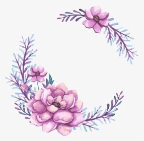 #wreath #floral #watercolor - Free Flower Clipart, HD Png Download, Transparent PNG
