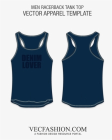 Navy Blue Tank Top Template, HD Png Download, Transparent PNG