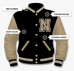 Design Custom Jackets Letterman Baseball Varsity Jacket - High School Jacket Designs, HD Png Download, Transparent PNG