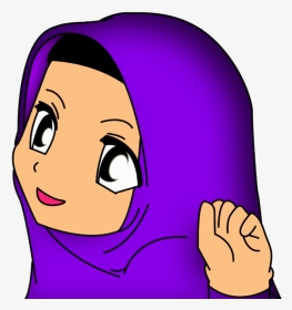 Muka Muslimah Cute Cartoon, HD Png Download, Transparent PNG