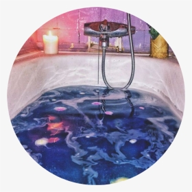 #water #tub #blueaesthetic #aesthetic #aestheticcircle - Aesthetic Lush Bath Bomb, HD Png Download, Transparent PNG