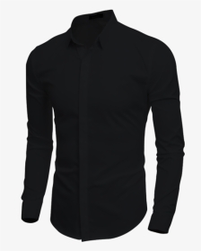 Button Down Long Sleeve Polo - Burberry Button Up Womens Black, HD Png Download, Transparent PNG